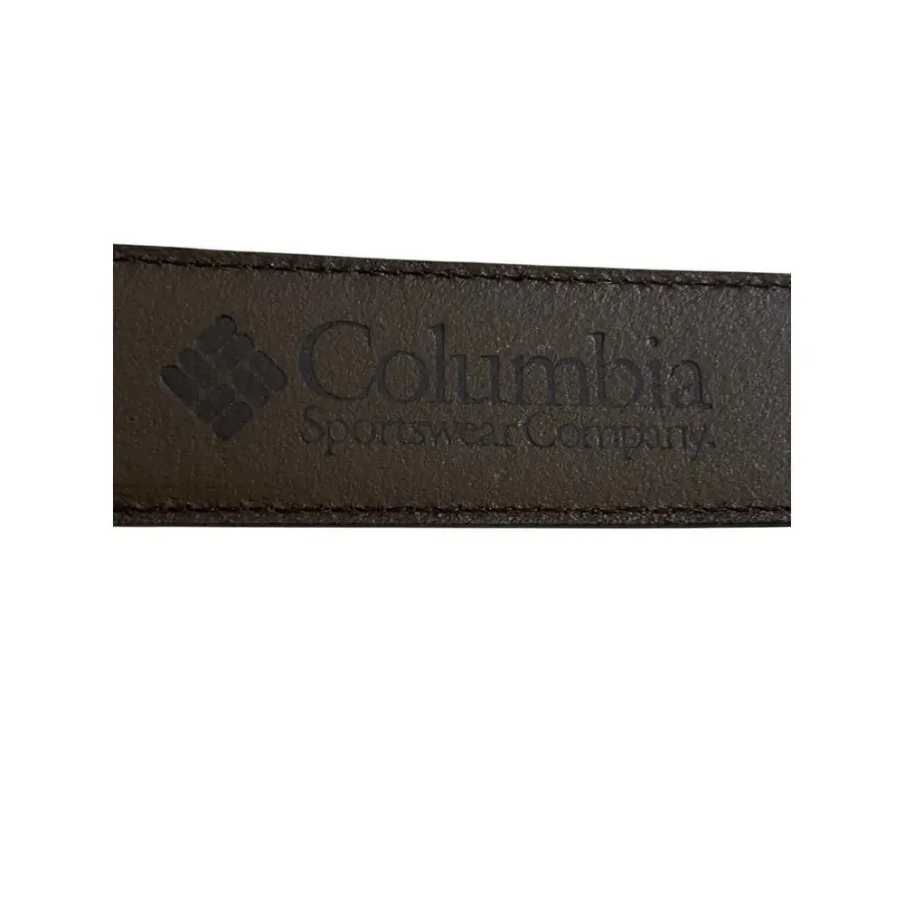 Columbia Synthetic Leather Top Leather Lining Belt 54 Brown NWT 17C002L4